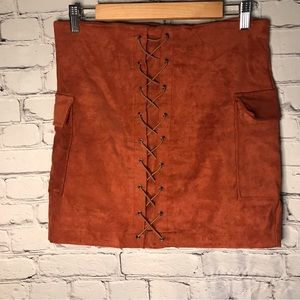 Jealous Tomato Rust Mini Skirt